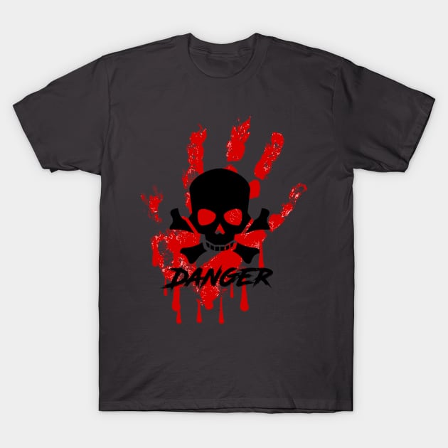 Skull Danger T-Shirt by Saku_Design